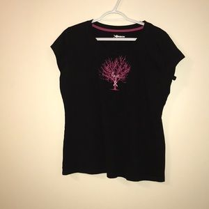 Breast Cancer Awareness Black/Pink Workout Tee